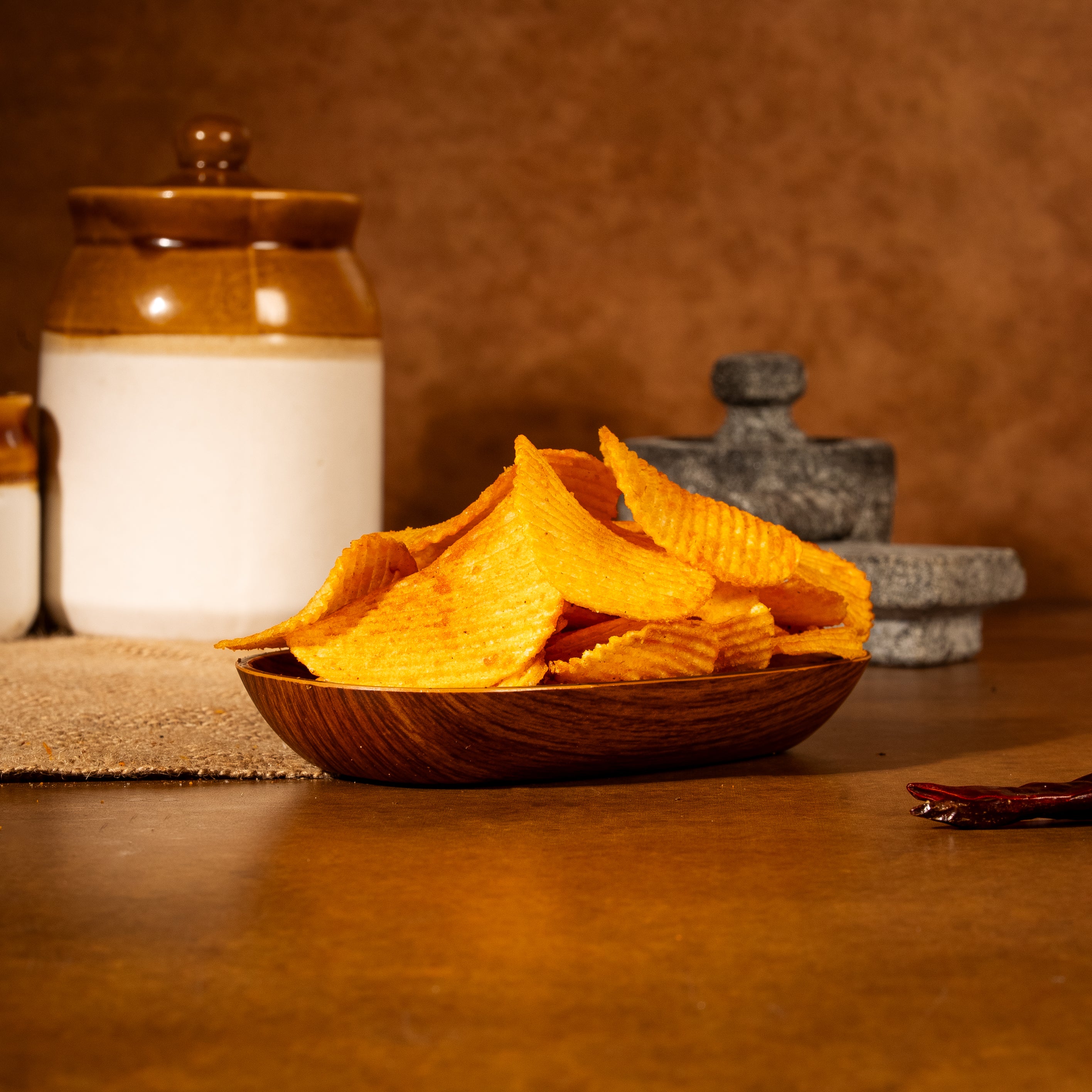 Potato Chips Chilly Tomato