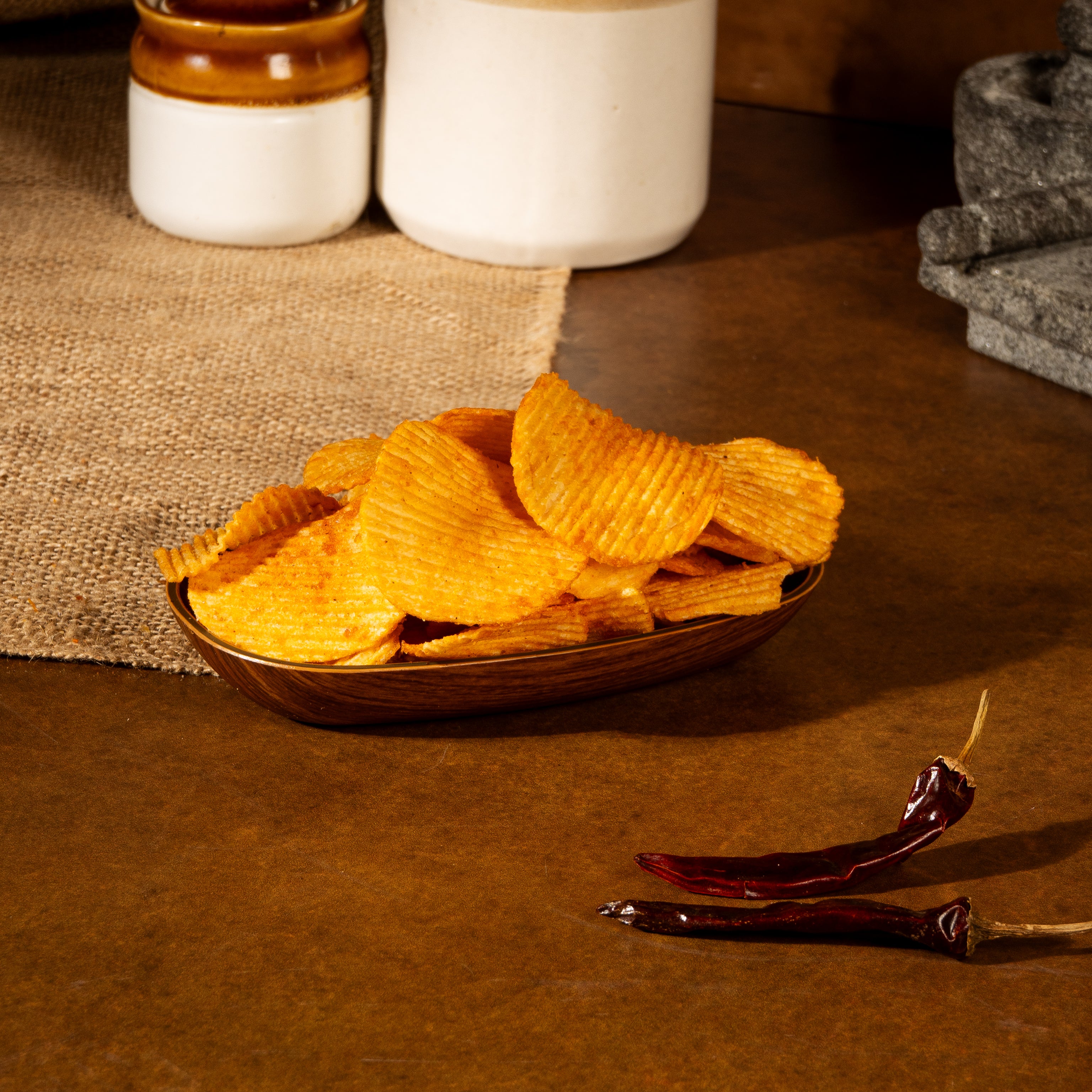 Potato Chips Chilly Tomato