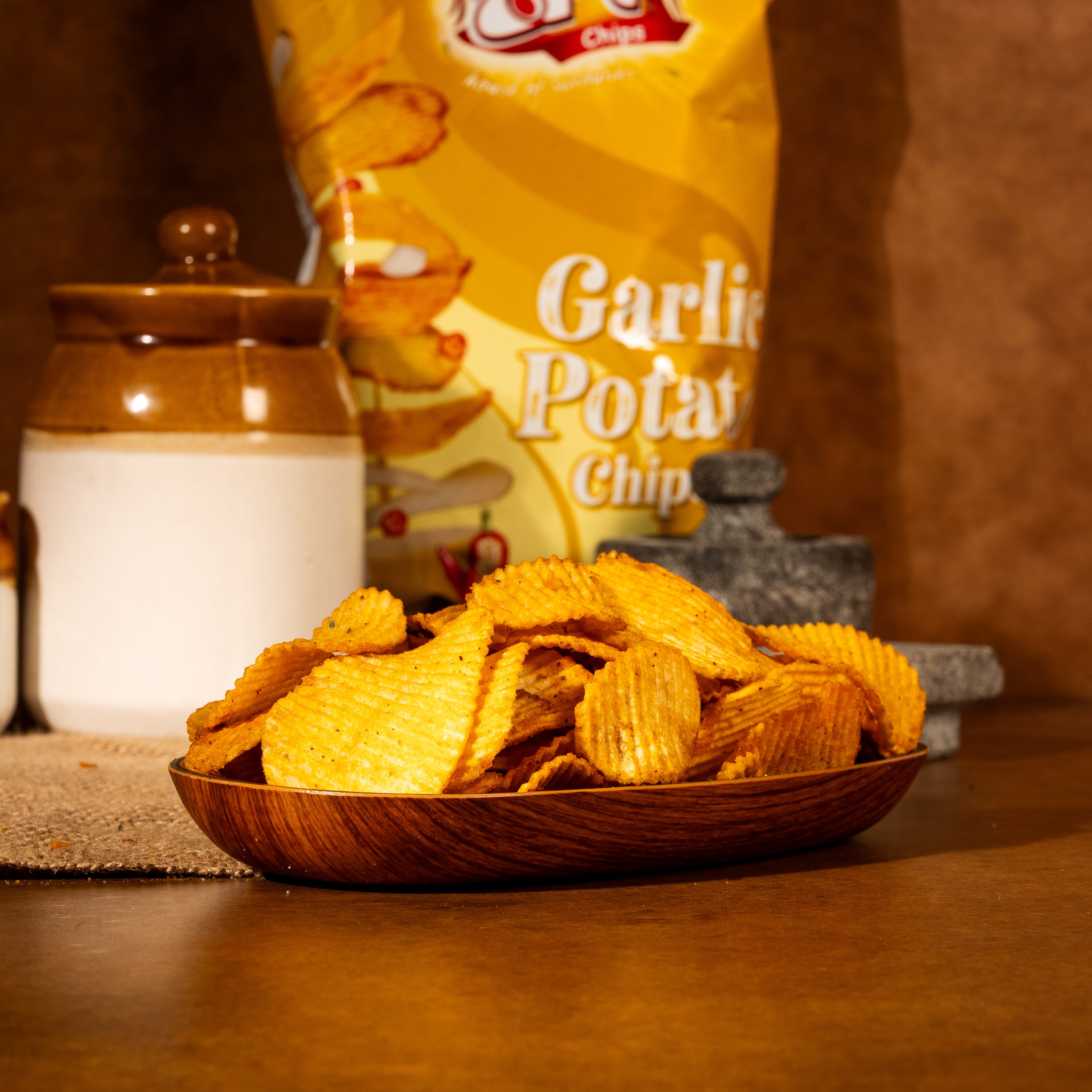 Potato Chips Spicy Garlic - 100g