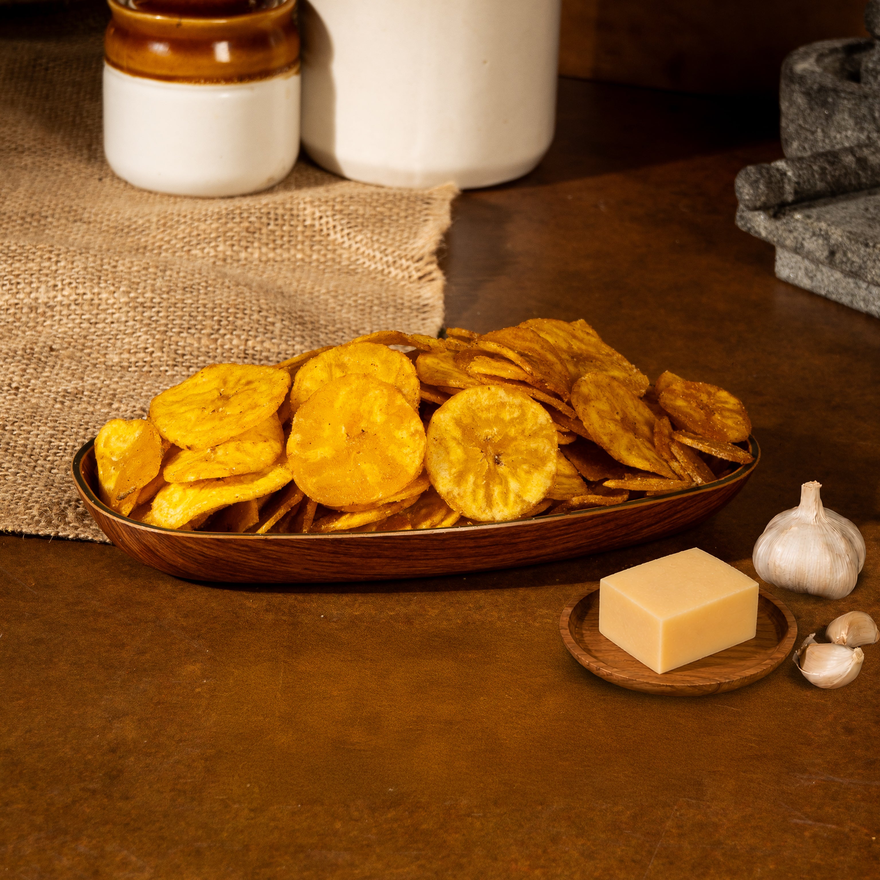 Banana Cheese Garlic Chips