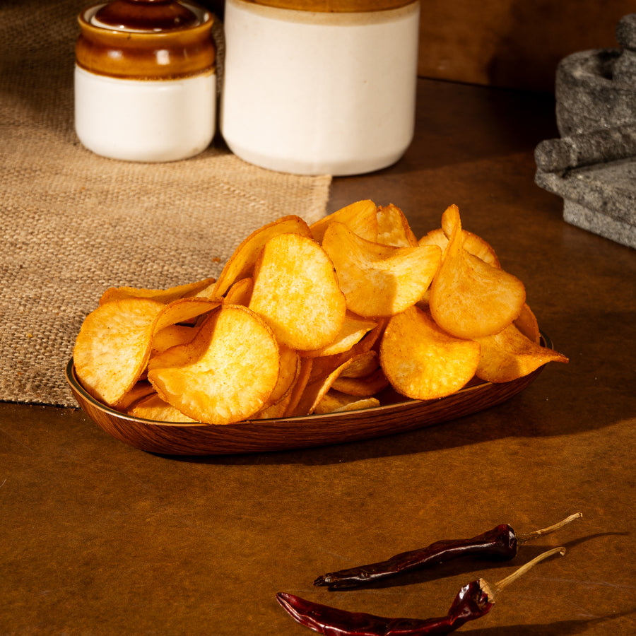 Tapioca (Cassava) Chips Chilly